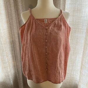 BP Peach Linen/cotton blend tank - XS